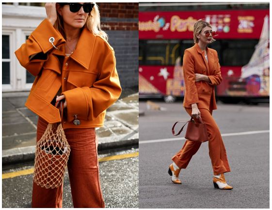 Look naranja invierno mujer