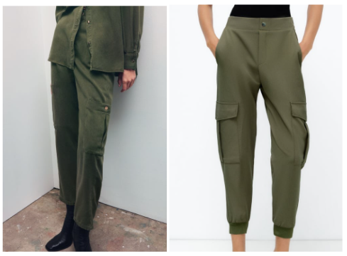 Pantalones Militares Negro Mujer