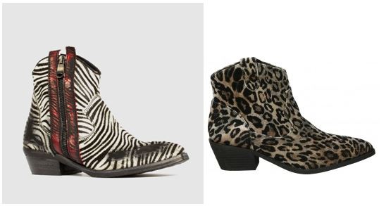 Botin animal print para mujer