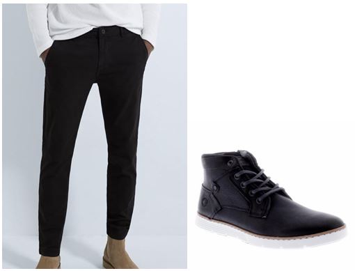 pantalon negro zara hombre